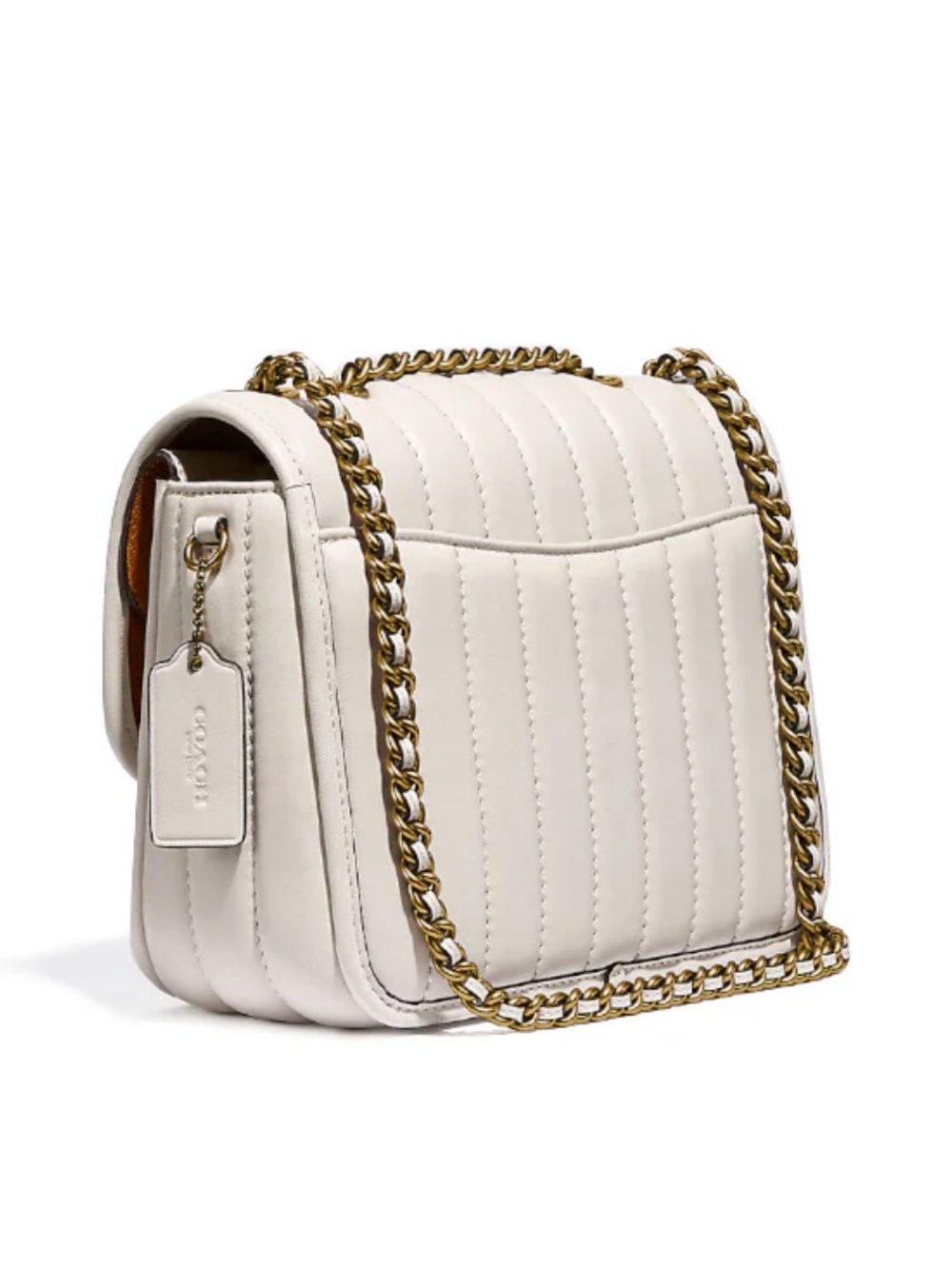 Coach Madison Shoulder Bag With Quilting in chalk off white with charm - Picture 7 of 16